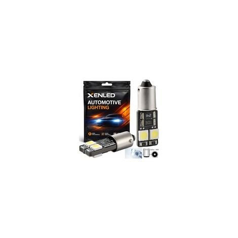 2 x AMPOULES 4 LEDS SMD CANBUS - H6W BAX9S Anti Erreur au tableau de bord - Blanc 12V (1/5)