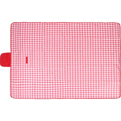 Nappe de pique-nique imperméable antidérapante pour camping extérieur, couverture de sol rouge et blanc à carreaux (195x200 cm)