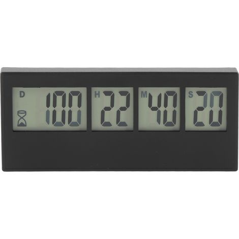 Horloge de compte à rebours de 999 jours, grand écran, élégante, facile à régler, minuterie de compte à rebours pour Test d'anniversaire de mariage, de vacances (1/5)