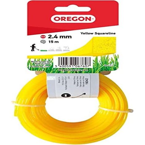 Filo per decespugliatore Quadrato Nylon Giallo ø 2.4mm/15m Oregon 69-412-Y