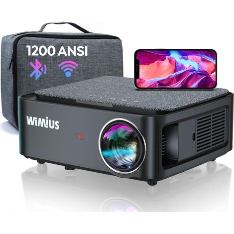 Vidéoprojecteur 4K WiFi Bluetooth, 35000 Lumen Full HD 1080P RetroProjecteur, Portable Projecteur 4K Supporté Zoom 50% Home Cinéma/Extérieur pour Phone/TV Stick/PS5 (1/5)