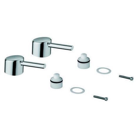 GROHE Paire de poignées 48310 marquage bleu/rouge pour Concetto chromé, 48310000 (1/3)