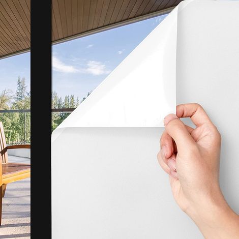 Film Vitre Dépoli - Protection Anti-UV 96 % - Sans Colle Électrostatique - Pour Fenêtres Portes Vitre Intérieure - 1 Pièce (1/5)