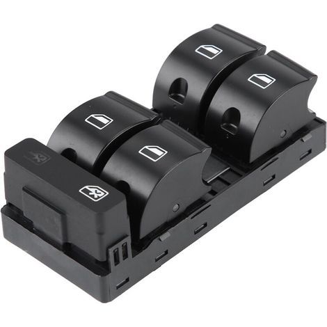 Interrupteur de vitre électrique pour Audi A4 (B6/B7), compatible, noir, lot de 1 (1/5)