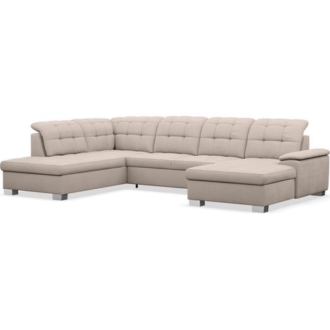 Selsey Jamaal - Wohnlandschaft mit Schlaffunktion und Stauraum, rechtsseitig, beige (1/5)