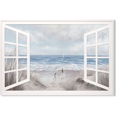 Signes Grimalt Tavolo da muro adorno Casella di finestra della casella blu 80x3x120cm 28050 (1/3)