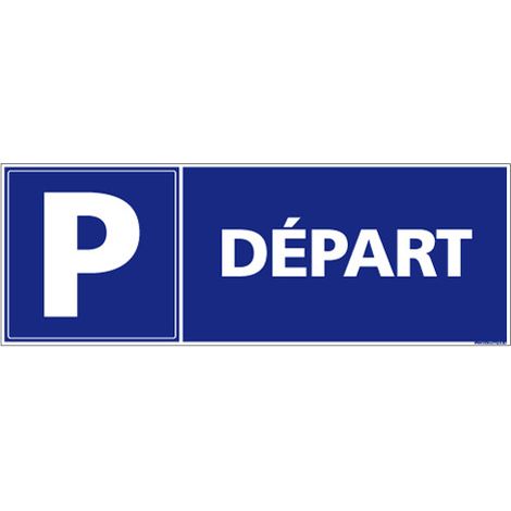 PANNEAU PARKING DEPART (L0707) - Adhésif - 210 x 75 mm