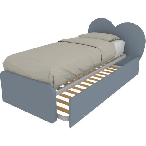 Letto singolo a cuore "Cupidor" con secondo letto estraibile - Avio
