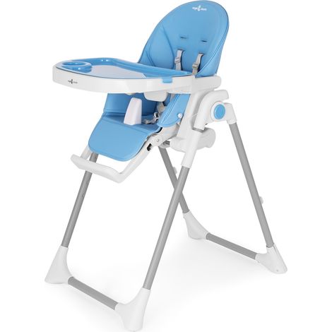 Kinderstuhl TANELI Babystuhl Kinder Hochstuhl Verstellbar Klappbar inkl. Spielebogen - Blau (1/5)