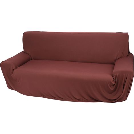 Housse de canapé extensible - Protection meuble, lavable, couleur café, pour 1 à 4 places (1/2)