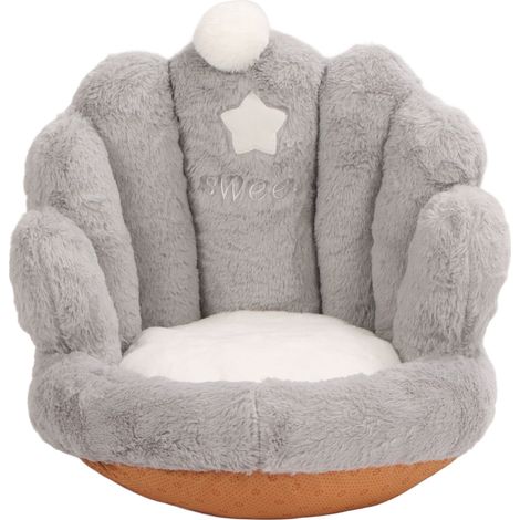 Coussin de soutien lombaire pour chaise, coussin épais confortable pour dos, dossier de bureau gris, usage domestique (1/5)