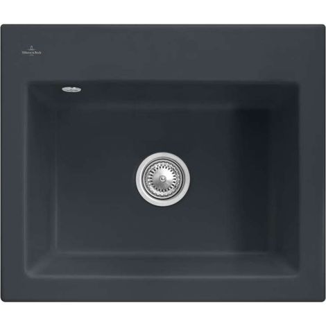 Raccord de vidange VB EB-SP Subway 60 S 600x510mm. Évier avec cuve en céramique intégrée Ebony cplus (1/3)