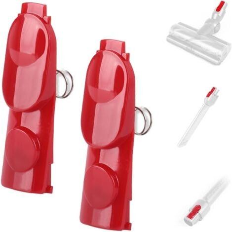 2 Ersatzteile für Dyson Staubsauger, federbelastete Clip-Verriegelungsknöpfe, kompatibel mit Dyson V6/V7/V8/V10 Staubsaugern, Ersatzteile, Zubehör für Dyson (Rot) (1/5)