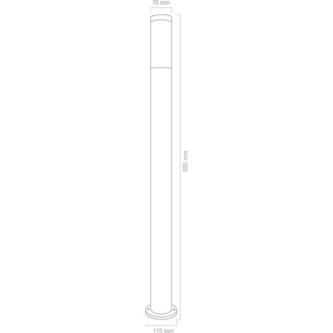 Aplique exterior inox E27 IP44 matel suelo (1/3)