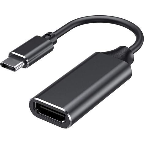 Adaptateur USB-C vers HDMI 4K avec audio, compatible Thunderbolt 3, sortie vidéo (1/4)