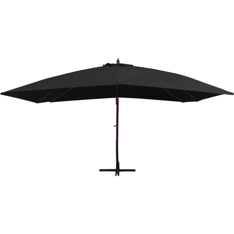 Vidaxl – Ampelschirm 400x300 cm – Holz-Mast 55 mm – UV-beständiger Polyester – Kurbelmechanismus – Für Terrassen und Gärten (1/3)