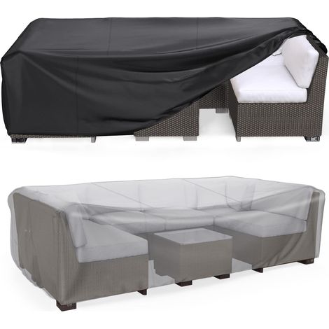 Hochwertige, wasserdichte Schutzhüllen für Gartenmöbel, passend für Mrrihand Gartenmöbel-Sets (Ecksofa, Couch, Tisch und Stühle), Maße: 228 cm L × 158 cm B × 72 cm H (1/5)