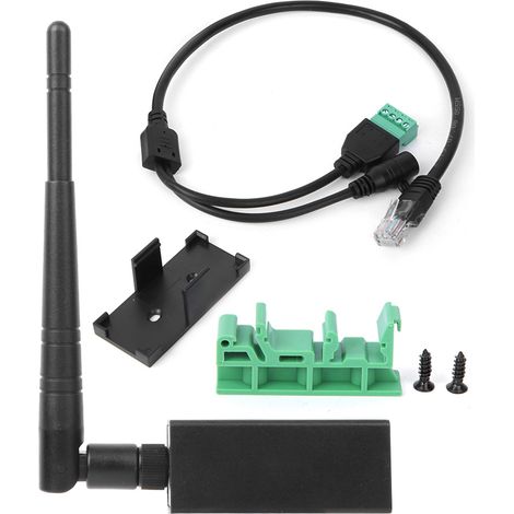 Serveur de port série RS485 vers WiFi, module de communication sans fil avec antenne externe et interface RJ45 (1/5)