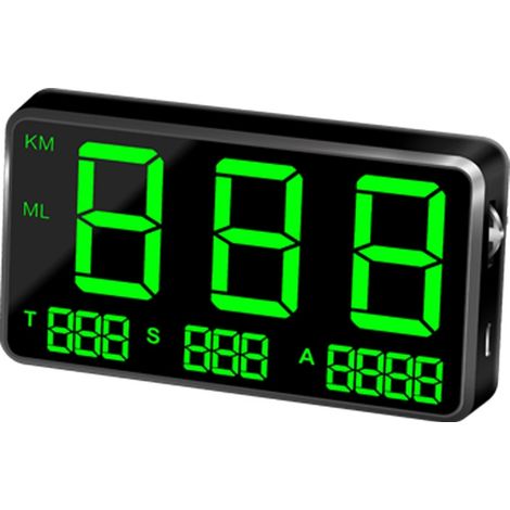 Compteur de vitesse GPS Black Car C80 à affichage numérique, indicateur de vitesse et d'altitude, affichage tête haute pour moto et voiture.