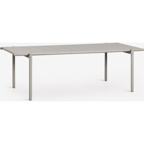 SKLUM Rechteckiger Gartentisch 235x105 cm aus Stahl Tossa Grün Caqui                                  
