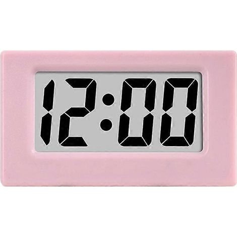 Mini horloge triangulaire à écran LED, réveil électronique numérique, rose, idéale pour la maison, le bureau ou la chambre. (1/5)