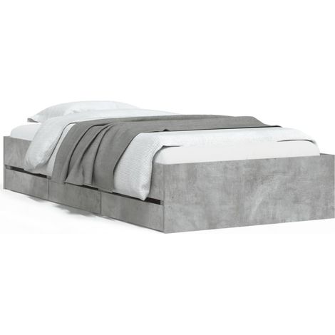 Maison Exclusive - Giroletto Cassetti Grigio Cemento 90x200 cm Legno Multistrato