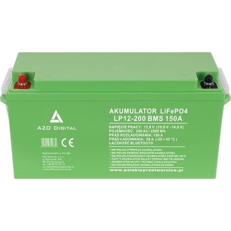 Batterie AZO Digital LiFePO4 LP12-200 12,8 V 200 Ah Bluetooth (AZO00D1342) (1/3)