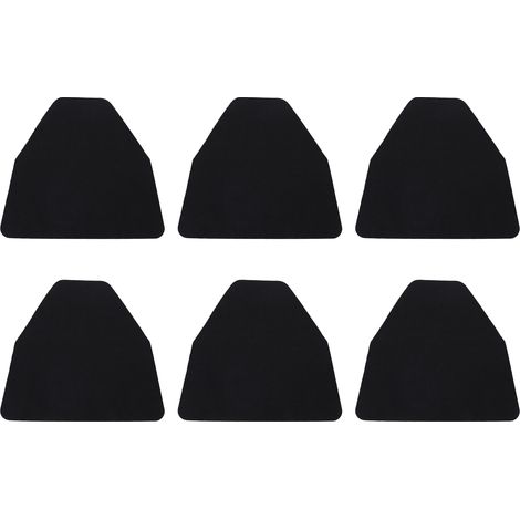 Lot de 6 tapis d'urinoir absorbants, anti-odeurs et désodorisants, antidérapants, réutilisables, noirs, 55 x 43,5 cm. (1/5)