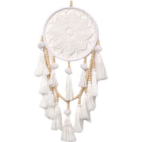 Décoration Murale en macramé -Décoration bohémienne tissée - Attrape-rêves-Tapisserie Murale chi bohémienne en Coton - Cadeau pour la Maison,Le Salon, la Chambre à Coucher de fête Mariage (1/4)