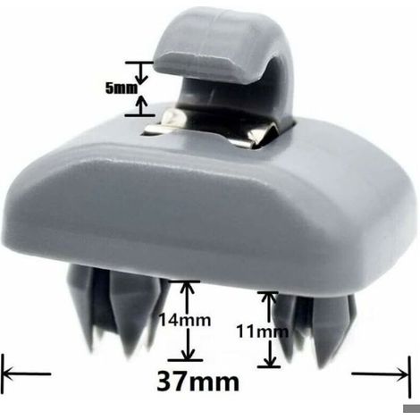 Crochet Pare-Soleil - Pour Voiture - Compatible Audi A1 A3 A4 A5 Q3 Q5 - Noir - Lot De 2 (1/4)