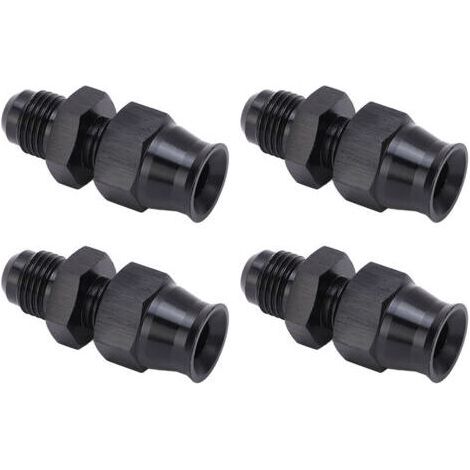 4 pièces AN6 adaptateur filetage mle en alliage d'aluminium anti-fuite avec virole en laiton pour gaz liquide Diesel huile 5/16in (1/5)