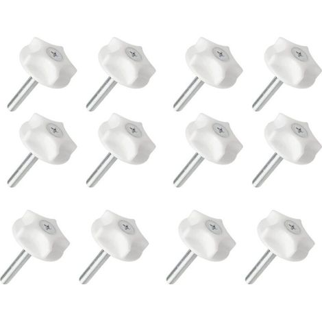 12PCS Pieds de nivellement Pieds de nivellement ajustables en fer PP vissés faciles à utiliser Niveleurs de meubles pour tête de lit Meubles (1/5)