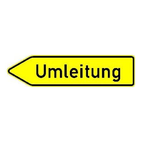 VKZ.454-10, 1250x350mm Umleitung linksweisend RAL-Gütezeichen Folie RA2