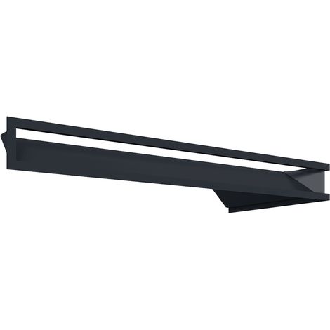 Eck-Lüftungsgitter LUFT links 80x40x9 Graphite Slim (1/5)