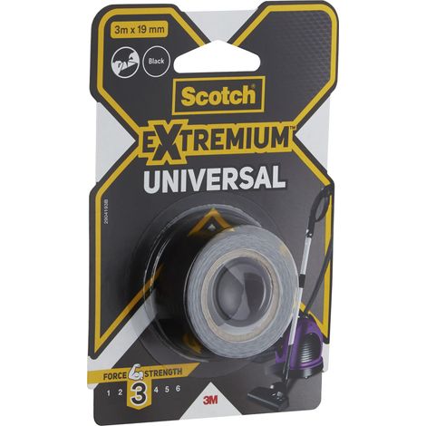 Lot de 2 toiles de réparation UNIVERSAL Scotch® - Noir, 3 m x 19 mm (1/5)