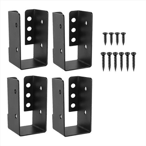 Support de solive caché 4 pièces, équerre à bride dissimulée 2x4 pouces pour charpente (1/5)