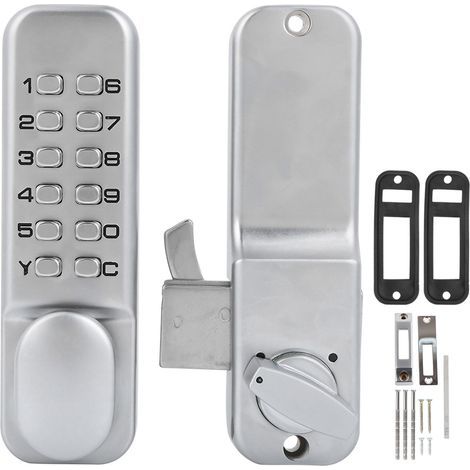 Zinc mechanical combination lock for kitchen and office sliding doors - 1-11 digits, keyless (1/3)