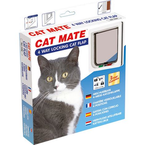 K&F CAT MATE 309W PUERTA GATO 4 POSICIONES BLANCO 192 X 200MM