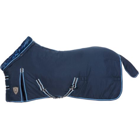 125 cm, Bleu 09: Couverture en duvet de cheval en tissu microripstop résistant en polyester 600 Den et rembourrage sangles de 400g, protège barmans et housses de queue (1/3)