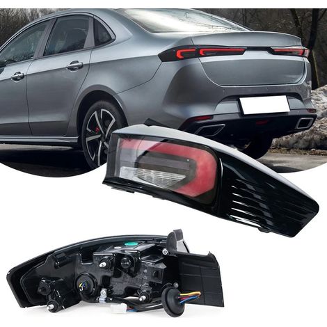 Paire de Feux Arrière LED pour Chery Kaiyi Xuandu, Bloc Optique Arrière Gauche Conducteur + Droit Passager, Feu Stop, Clignotant, Feu de Position et Feu de Recul, Ensemble de Remplacement en ABS (1/4)