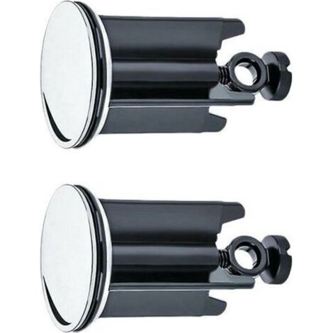 (2 pieces) Universal 40mm sink plug, drain plug, with rubber seal, height-adjustable plug, rustproof