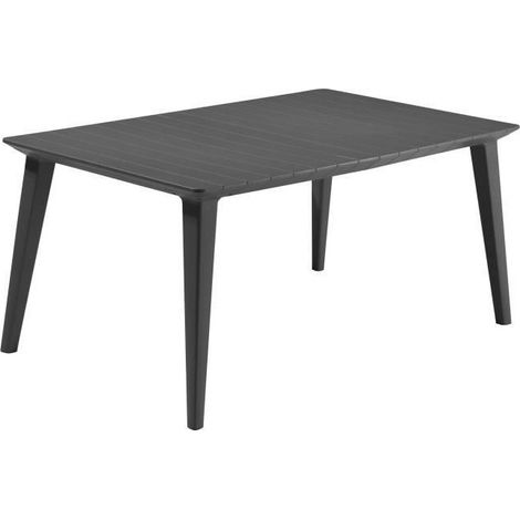Tavolo da Esterno Giardino Nero Graphite Effetto Legno Moderno Lima Keter - Formato: 160 cm (1/5)