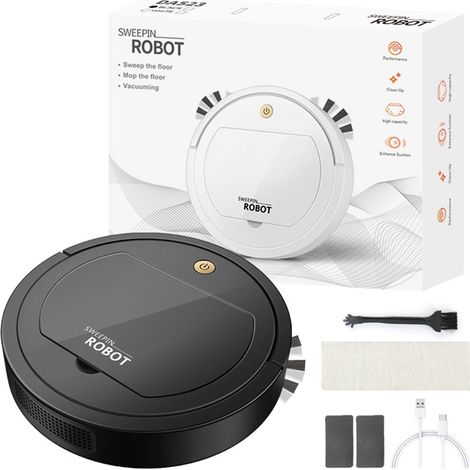 Aspirateur Robot - 2000 Pa - Anti-Chute Anti-Câble - Pour Sol Dur et Moquette - 1 Pièce (1/5)