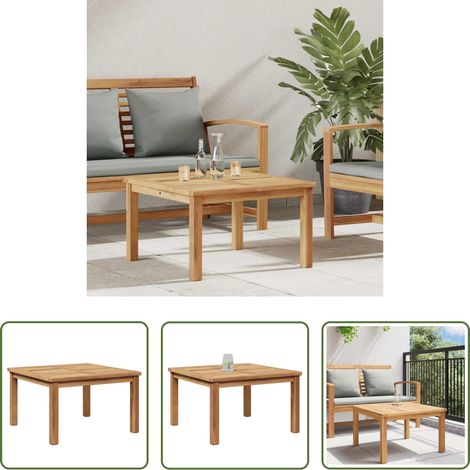 Teakholz - Couchtisch Braun 60 x 60 x 36 cm Massivholz Teak (1/5)