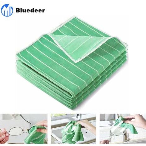 4 Chiffon Bambou Microfibre pour Vitres Miroirs Carreaux Carrosserie Microfibre Bambou Vitre Ménage Salle de Bain (1/4)