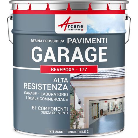 Resina epossidica per pavimenti garage - REVEPOXY - 177 - 25 kg (fino a 80 m² in 2 strati) Telegris 2 - RAL 7046 - ARCANE INDUSTRIES