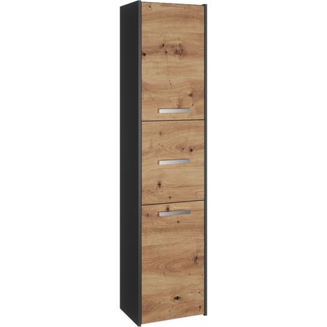 Armoire de salle de bain, Anthracite / Chêne Artisan, 70 × 40 × 30 cm (1/4)