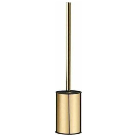 Brosse WC murale dorée en acier inoxydable 304 rond pour salle de bain (doré)