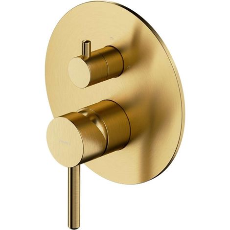 OMNIRES Y - Grifo empotrado, para 3 aparatos, oro cepillado Y1248ROGLB (1/2)