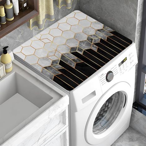 1 Housse de Machine à Laver,60x60 cm,Tapis Antidérapant en Terre de Diatomées,Protection pour Sèche-Linge,Cuisine,Salle de Bain